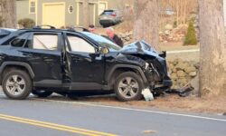 Driver hospitalized with serious injuries after crash