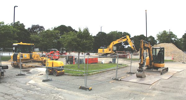 Renovated tennis courts at Needham High 
