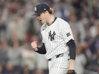 Schlittler pitches record breaking postseason