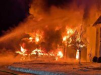 Two-alarm garage fire in Sherborn